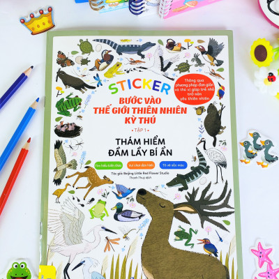 Sách - Combo 5 cuốn Sticker Bước Vào Thế Giới Thiên Nhiên Kỳ Thú Tập 1 - ndbooks
