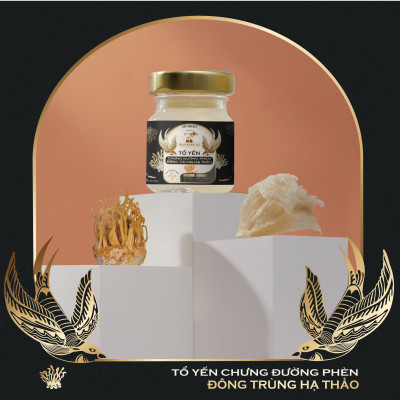 Tổ yến chưng đường phèn Đông trùng hạ thảo - Tiến Phương JSC (70 ml/hũ)