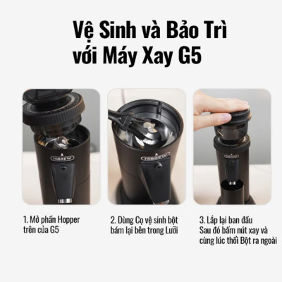 Máy xay cà phê Single Dose HiBREW G5 cao cấp, 36 cấp xay lưỡi cornical burr 48mm chuyên nghiệp, xay cafe siêu mịn - Hàng Nhập Khẩu