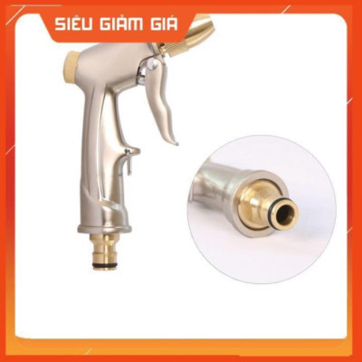 Bộ dây vòi xịt nước rửa xe, tưới cây đa năng, tăng áp 3 lần, loại 15m 206701-1 đầu đồng,cút,nối đen+ tặng đai