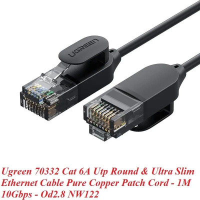 Ugreen UG70332NW122TK 1m cáp mạng cat6a utp od2.8 siêu nhỏ thuần đồng - HÀNG CHÍNH HÃNG