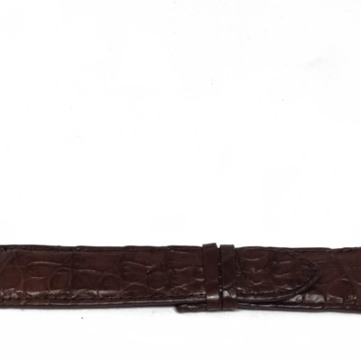 Dây đồng hồ nam nữ Huy Hoàng da cá sấu 2 mặt da size lớn màu nâu đất HT8282