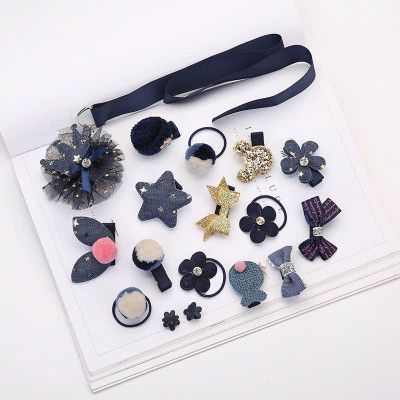 Sét nơ dây buộc tóc PaKaSa 18 chi tiết cho bé gái - Hàng chính hãng 