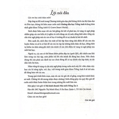 Hướng Dẫn Học Tiếng Anh Lớp 8 - Dùng Kèm SGK Tiếng Anh I-Learn Smart World (HA)