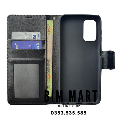 Bao da dạng ví dành cho Samsung A53 Hanman có quai cài - Hàng nhập khẩu