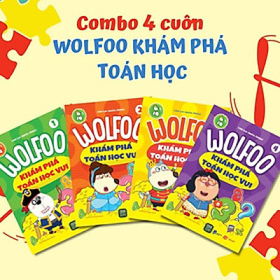Combo 4 Cuốn Dành Cho Thiếu Nhi: WOLFOO Khám Phá Toán Học Vui