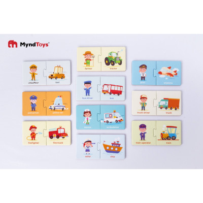 Đồ Chơi Xếp Hình MyndToys My First Puzzle - Jobs & Transportation (Chủ Đề Nghề Nghiệp) Cho Bé Trên 2 Tuổi