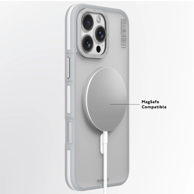 Ốp lưng dành cho iPhone 16 Pro Max, iPhone 16 Pro hiệu Youngkit Rock Sand hỗ trợ sạc không dây, chống sốc cao cấp - Hàng chính hãng.