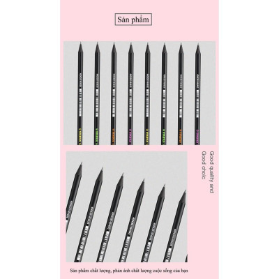 Bộ 3 cây bút chì gỗ STABILO Swano 2B thân đen + tẩy ER191E (PC4918-C3+) - Xanh