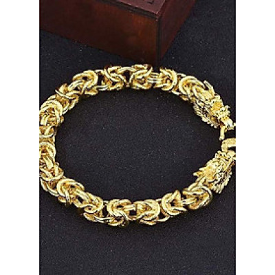 Lắc tay nam mạ vàng 24k đầu rồng LT1