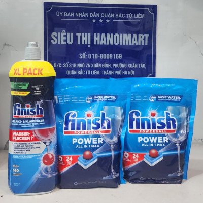 Túi 48 viên rửa chén Finish All In 1 Max Dishwasher Tablets SIÊU THỊ HANOIMART