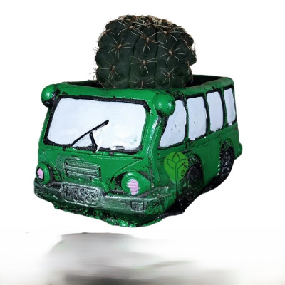 chậu trồng cây hình xương rồng , sen đá hình xe buýt