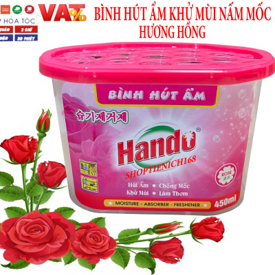 Bình hút ẩm khử mùi chống mốc than hoạt tính Hando 450ml