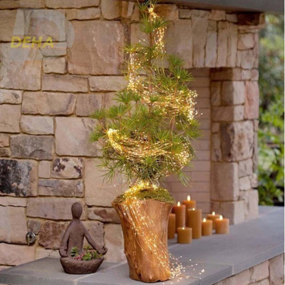 Dây đèn led đom đóm trang trí cắm điện chia nhánh 10 mét mỗi nhánh, không nháy, luôn sáng dây bóng đèn fairy light cao cấp, tinh tế decor phòng, quấn cây, chống nước dùng được ngoài trời ( Tùy chọn màu và chiều dài dây)