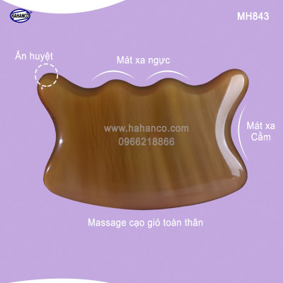 Dụng cụ cạo gió mát xa bằng sừng (MH843) Làm mịn da - nâng cơ và giảm đau toàn thân