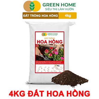 Đất Trồng Hoa Hồng Greenhome, Sfarm, Bao 20dm3 (8kg), Hữu Cơ, Trộn Sẵn, Tiện Lợi, Đầy Đủ Dinh Dưỡng