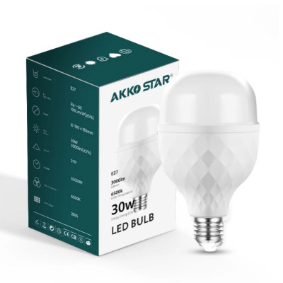 BÓNG ĐÈN LED TRÒN SÁNG VÀNG 40W AKKO STAR 54613- HÀNG CHÍNH HÃNG
