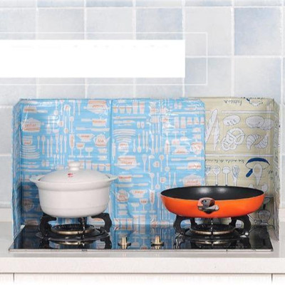 Combo 2 Tấm Chắn Chống Dầu Mỡ Và Gió Họa Tiết Nhiều Hình Cho Bếp Gas