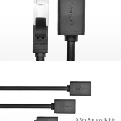 Ugreen UG11278NW112TK 0.5M màu Đen Cáp nối dài Ethernet CAT6 FTP RJ45 - HÀNG CHÍNH HÃNG