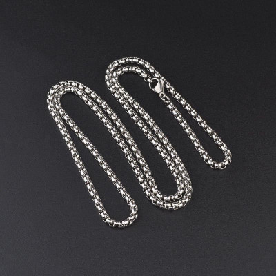 Dây chuyền dây xích nam titan cao cấp đẹp thép không gỉ bông dừa khít trangsucpt cỡ 4mm PTDCNA48