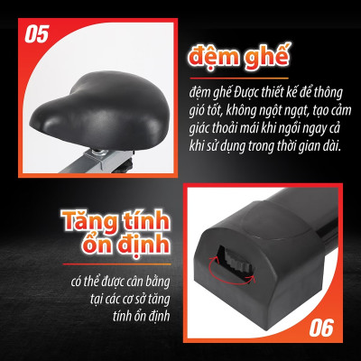 BG Xe đạp tập thể thao đa năng trong nhà SPINING BIKE S500 BLACK mới (hàng nhập khẩu)