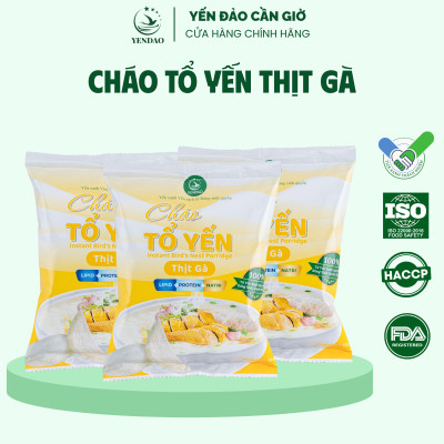 Yến Đảo - Thùng 30 Gói Cháo Yến Thịt Gà Ăn Liền Tiện Lợi Dinh Dưỡng Cho Gia Đình