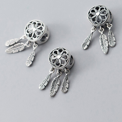 Charm bạc Dream Catcher xỏ ngang - Ngọc Quý Gemstones