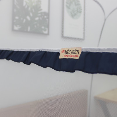 Mùng chụp tự bung Cao Cấp Mộc Miên- Đỉnh Rộng Viền Chân 