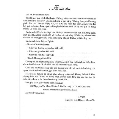 Sách - Đề Kiểm Tra Ngữ Văn Lớp 10 - Dùng Kèm SGK Kết Nối Tri Thức Với Cuộc Sống - Hồng Ân