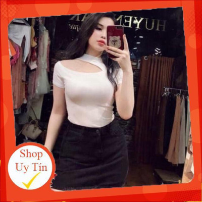 ÁO LỆCH VAI_ HÀNG ĐẸP GIÁ TỐT_ ÁO THUN NỮ HỞ VAI TAY NGẮN_ÁO THUN KHOÉT VAI GỢI CẢM