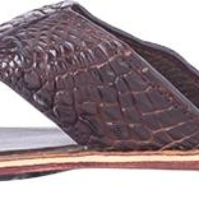 Dép Nam Da Cá Sấu Huy Hoàng HT7220 - Nâu Đất