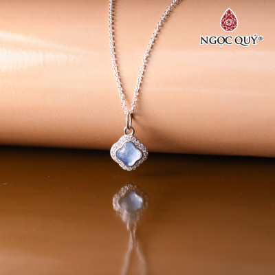 Mặt dây chuyền bạc đính đá Aquamarine hình ánh sao hợp mệnh thủy, mệnh mộc - Ngọc Quý Gemstones