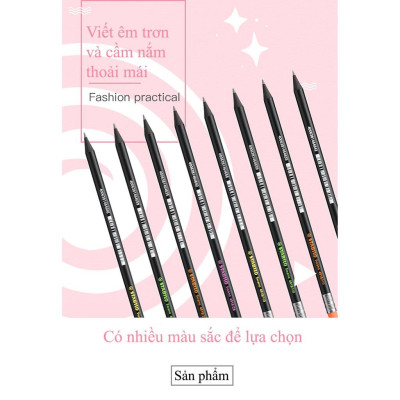 Bộ 3 cây bút chì gỗ STABILO Swano 2B thân đen + tẩy ER191E (PC4918-C3+) - Xanh