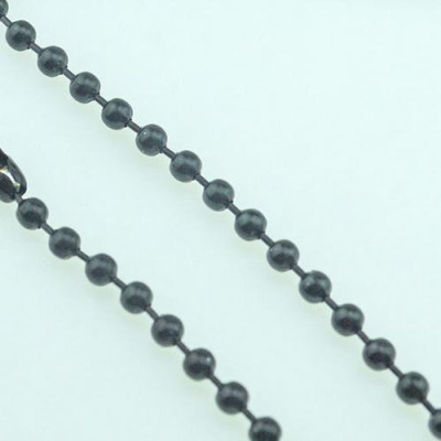 Dây chuyền bi màu đen inox cao cấp không đen DC166