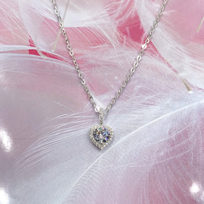 Dây Chuyền Nữ Bạc Hình Trái Tim BẠC HIỂU MINH DMD450