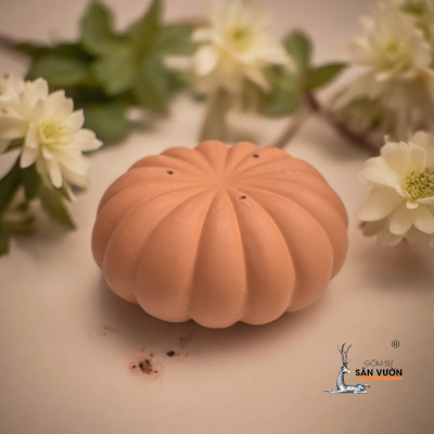 Chậu Treo Gốm Đất Nung Hình Bí Ngô