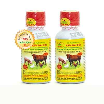 COMBO Chế phẩm sinh học VƯỜN SINH THÁI và Men ủ vi sinh thảo dược BIO-MEN cho Chăn Nuôi gia súc gia cầm. Không cần đun nấu. Không mùi hôi chuồng trại. Vỗ béo nhanh. Hiệu quả ngay sau 5-7 bữa ăn