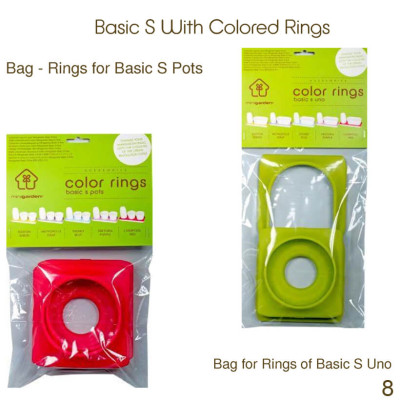 Vòng Phụ Kiện 5 Màu Color Ring Thay Thế Vòng Chậu Kit Trồng Cây Tự Dưỡng nhập khẩu Bồ Đào Nha Basic S và Basic UNO (màu trắng)