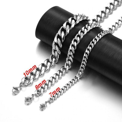 Dây chuyền nam titan thời trang rẻ đẹp thép không gỉ kiểu lặc xéo cao cấp trangsucpt 8mm PTDCNA158