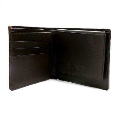 HJ2242 - Bóp nam Huy Hoàng da cá sấu gai đuôi màu nâu đất