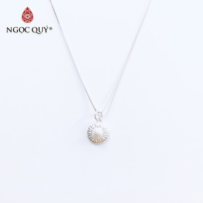 Dây chuyền bạc mặt hoa cúc trắng - Ngọc Quý Gemstones