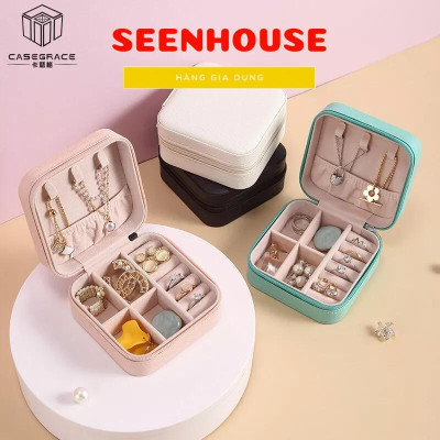 Hộp đựng trang sức mini bằng vải cao cấp