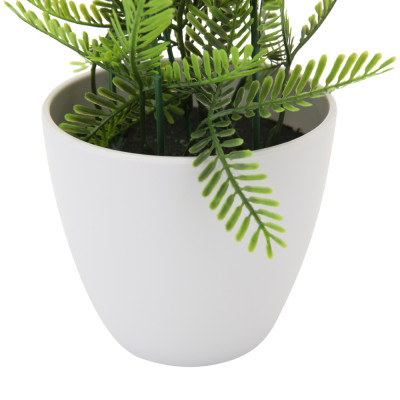 Chậu cây hoa giả trang trí PACEY chậu trắng hình trụ, cây nhựa cao cấp màu sắc và thiết kế sống động, kích thước 10x24cm (RxC) | Index Living Mall - Phân phối độc quyền tại Việt Nam