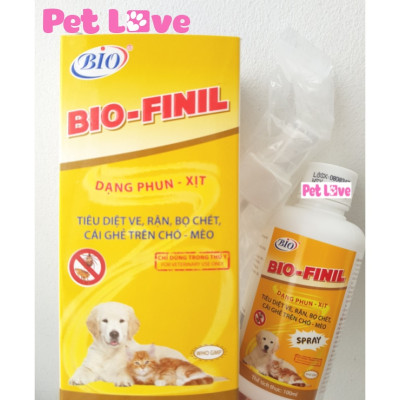 Combo 10 Bio Finil - xịt trị ghẻ, ve rận, bọ chét trên chó mèo