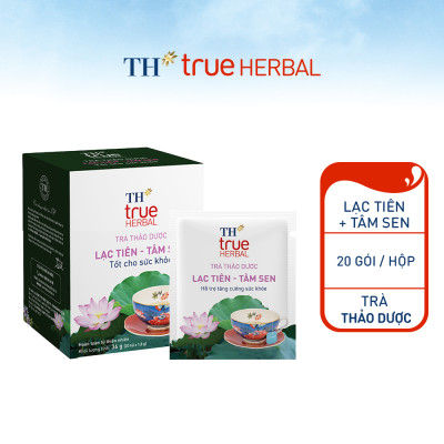 Hộp trà thảo dược TH true HERBAL Lạc tiên – Tâm sen (20 gói)