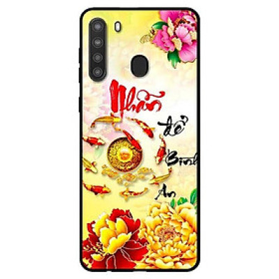 Ốp lưng dành cho Samsung Galaxy A21 mẫu Thư Pháp Nhẫn Bình An