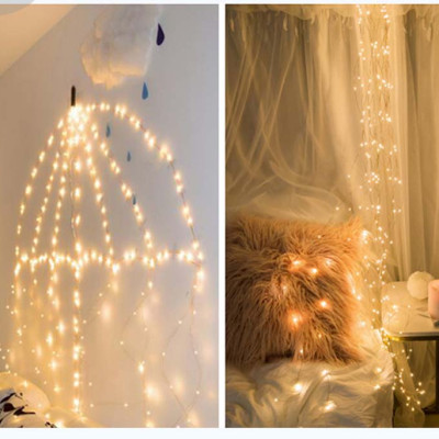 Dây đèn led đom đóm trang trí cắm điện chia nhánh 10 mét mỗi nhánh, không nháy, luôn sáng dây bóng đèn fairy light cao cấp, tinh tế decor phòng, quấn cây, chống nước dùng được ngoài trời ( Tùy chọn màu và chiều dài dây)
