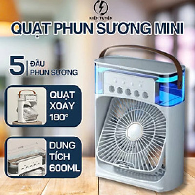 Quạt Phun Sương Điều Hòa Mini Để Bàn Cao Cấp | Có Đèn LED, Mẫu Mới, Hàng Chất Lượng Cao