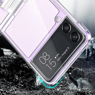 Ốp lưng chống sốc trong suốt kèm iring cho Samsung Galaxy Z Flip 3 hiệu Likgus Cover Ring (chất liệu cao cấp, thiết kế iring chống rơi rớt) - hàng nhập khẩu