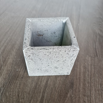 Chậu vuông 10cm trồng cây cảnh bằng đá ong xám tự nhiên, Chậu trồng cây treo tường, chậu đá ong xám